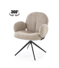 Стул HALMAR K568 темно-бежевый/черный, поворотный