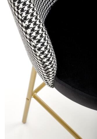 Стул барный HALMAR H113 черный/белый