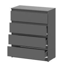 Комод NN Мебель (МС Денвер К) Графит серый, 4 ящ.