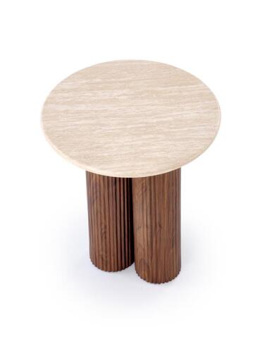 Стол журнальный HALMAR DOROTEA S травертин/орех