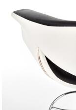 Стул барный HALMAR H46 черно-белый/хром Стул барный HALMAR H46 черно-белый/хром