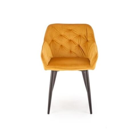 Стул HALMAR K487 горчичный/черный