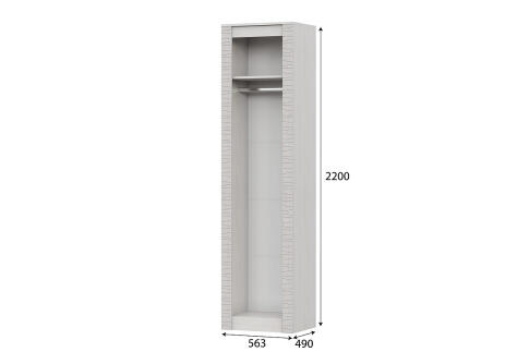Пенал SV-МЕБЕЛЬ (МС Гамма 20 К) Серия №4 Ясень анкор  светлый / Сандал светлый, универсальный