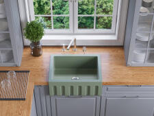 Кухонная мойка из керамики Omoikiri Mikura 61-OL Natceramic/olive