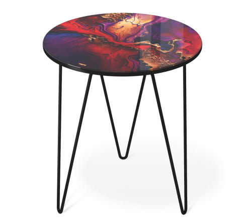 Стол журнальный Sheffilton SHT-CT27 амарантовый/черный муар