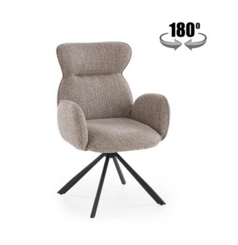 Стул HALMAR K571 темно-бежевый/черный, поворотный