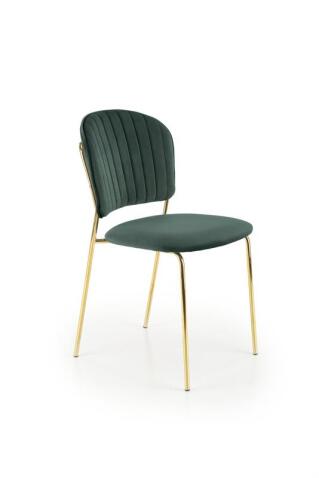 Стул HALMAR K499 темно-зеленый/золотой