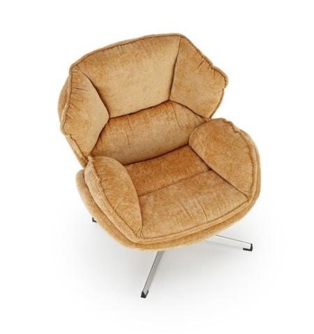 Кресло HALMAR GUIDO горчичный/хром