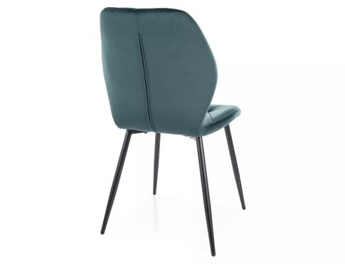 Стул SIGNAL RICK Velvet Bluvel 78 темно-зеленый/черный