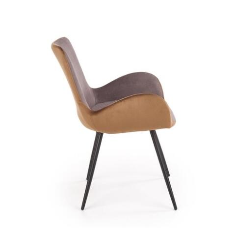 Стул HALMAR K392 темно-серый/коричневый/черный