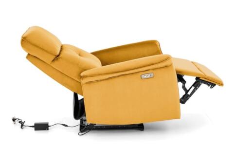 Кресло HALMAR SEMIR раскладное, горчичный