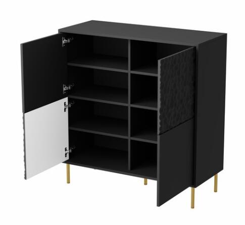 Комод HALMAR BULLET KM-2 черный/золотой