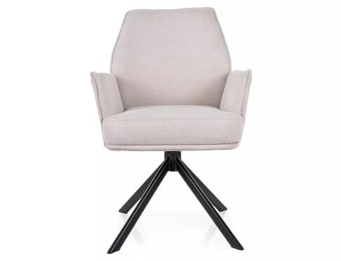 Стул SIGNAL HUGO Brego 22 светло-бежевый/черный, поворотный