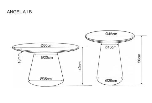 Стол журнальный SIGNAL ANGEL орех 45/50