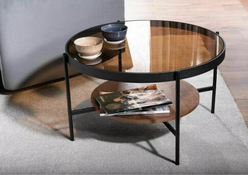 Стол журнальный SIGNAL PRIMA B орех/черный мат 74