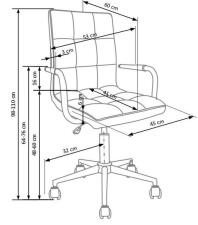 Кресло компьютерное HALMAR GONZO 2 белый/хром
