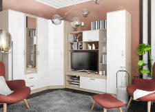 Гостиная ДСВ (МС Софи) №1 СЦС 1400.1 Сонома/Белый