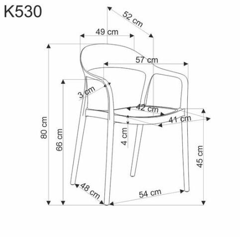 Стул HALMAR K530 черный/натуральный