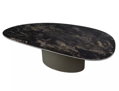 Стол журнальный SIGNAL BELLO A Ceramic черный Vulcano/медный 140/80