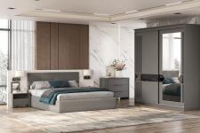 Комод NN Мебель (МС Камелия 1 К) Графит серый 3 ящ.