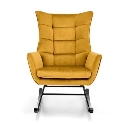 Кресло-качалка HALMAR BAZALTO горчичный