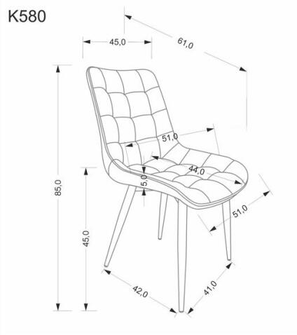 Стул HALMAR K580 темно-зеленый/черный