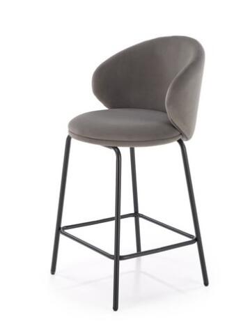 Стул барный HALMAR H121 серый/черный