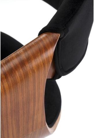 Стул барный HALMAR H124 черный/орех