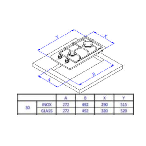 Поверхность газовая WEISSGAUFF HGG 320 BGV