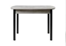 Стол ВВР ЛДСП Раздвижной Камень Светлый/Прямое черный, 110/150/70 Стол ВВР ЛДСП Раздвижной Камень Светлый/Прямое черный, 110/150/70