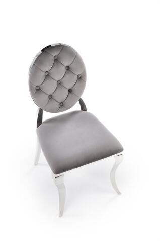 Стул HALMAR K555 серый/серебряный