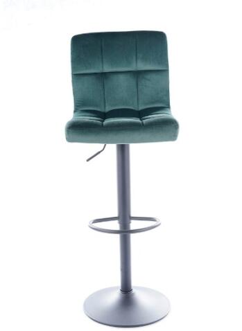Стул барный SIGNAL C105 Velvet Bluvel 78 зеленый/черный