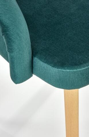 Стул HALMAR TOLEDO 2 Monolith 37 зеленый/дуб медовый