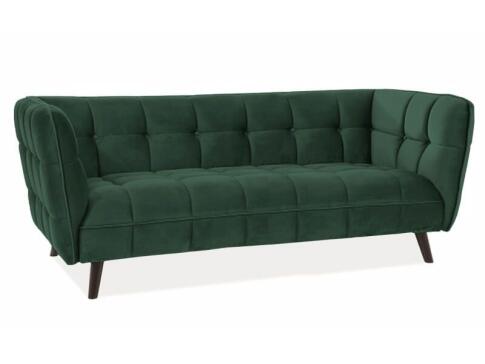 Диван SIGNAL CASTELLO 3 Velvet Bluvel 78 зеленый/венге