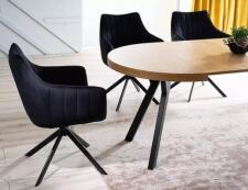 Стул SIGNAL AZALIA Velvet Bluvel 19 черный/черный