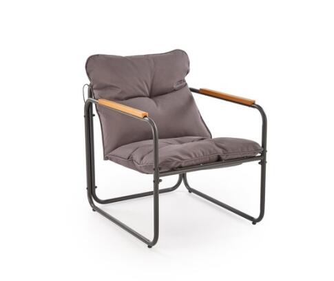 Комплект HALMAR HUDSON (диван + 2 кресла + стол журнальный) серый/коричневый