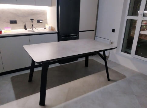 Стол обеденный HALMAR HALIFAX серый/черный 160/90