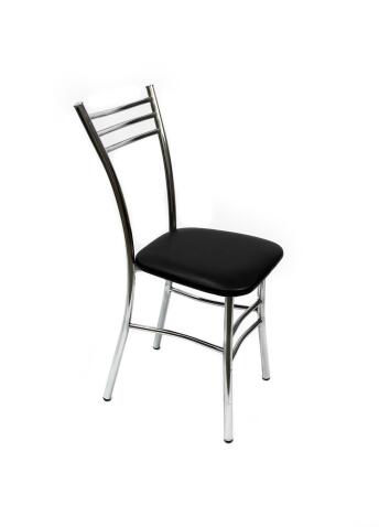 Стул ВВР Трио черный/хром, экокожа