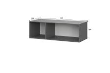 Шкаф NN Мебель ШК 5 (1200) Антресоль Графит серый