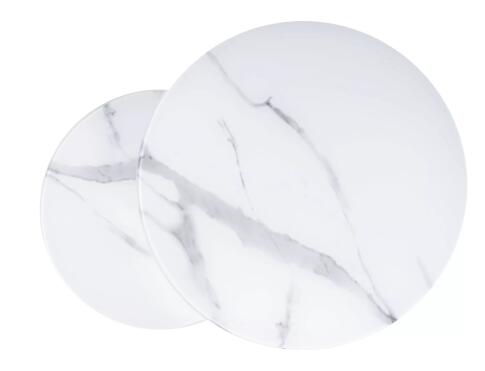 Комплект SIGNAL ATLANTA C (2 стола журнальных) белый мрамор/черный мат