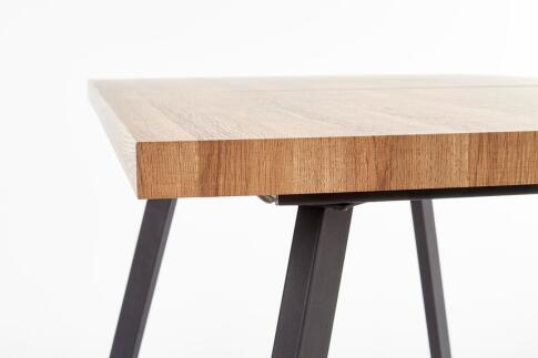 Стол обеденный HALMAR BERLIN орех/черный 160-220/85