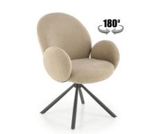 Стул HALMAR K498 капучино/черный, поворотный