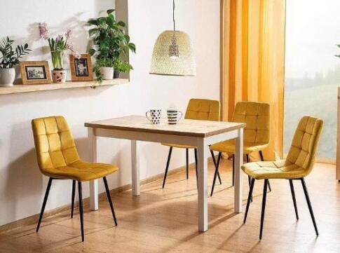 Стол обеденный SIGNAL ADAM дуб ланселот/белый мат 100/60