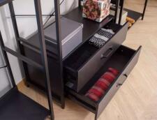 Стеллаж SIGNAL RIN C черный 200/80