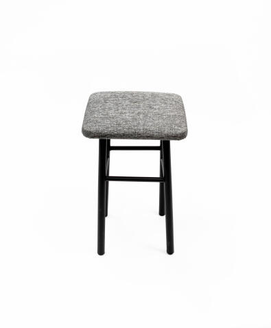 Табурет ВВР Классик серый/черный, рогожка