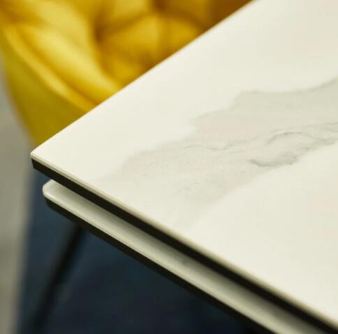 Стол обеденный SIGNAL WESTIN III Ceramic 160 белый/черный матовый 160-240/90