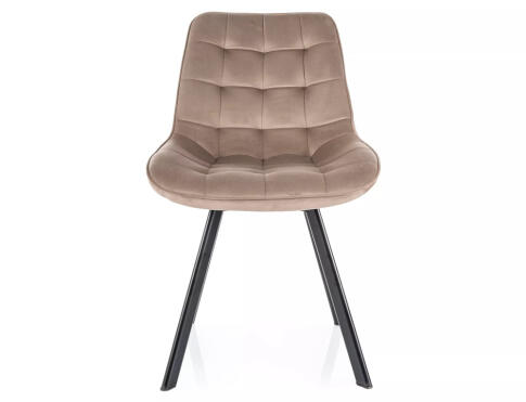 Стул SIGNAL MONTI Velvet Bluvel 40 темно-бежевый/черный, поворотный