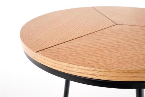 Стол журнальный HALMAR KARIDA-S дуб натуральный/черный, 45/40