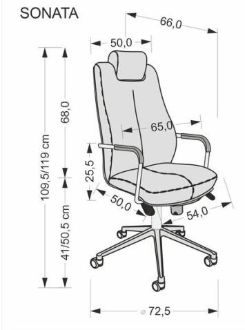 Кресло компьютерное HALMAR SONATA XXL черный