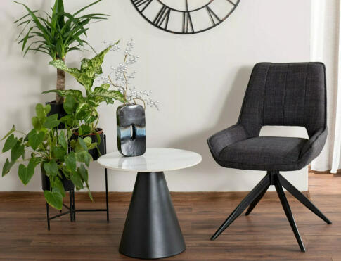 Стол журнальный SIGNAL HILL белый/черный, 50/46